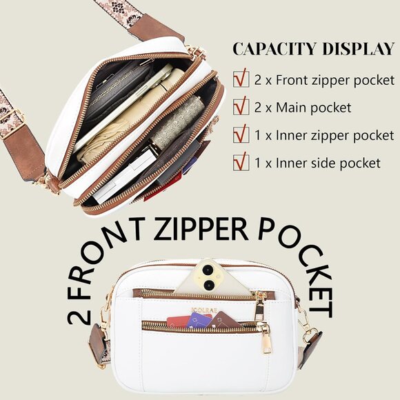 Elegant Compact Vegan Leather Crossbody Bag - Perfect for Every Occasion - Picture 5 of 7